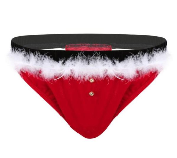 

men039s swimwear mens soft velvet lingerie underwear low rise elastic waistband tback christmas santa holiday fancy cosplay co9183851