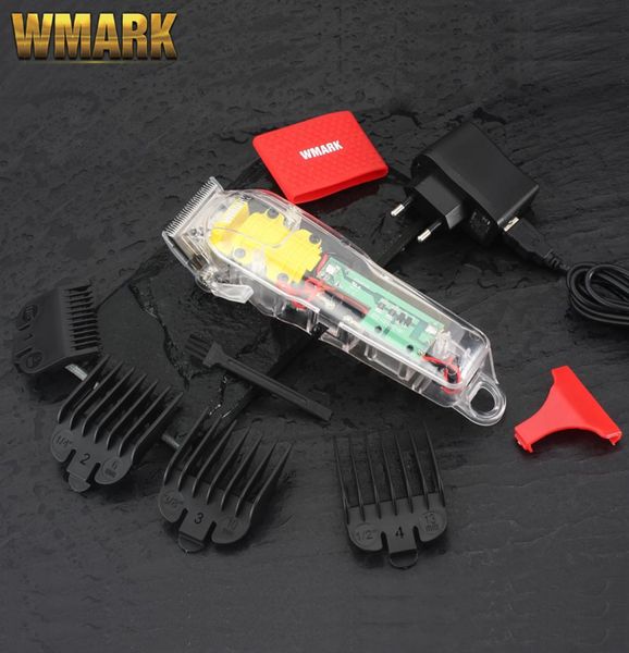 

wmark ng108 new limited edition transparent style professional rechargeable clipper hair trimmer 6900 rpm 2200 battery5287183