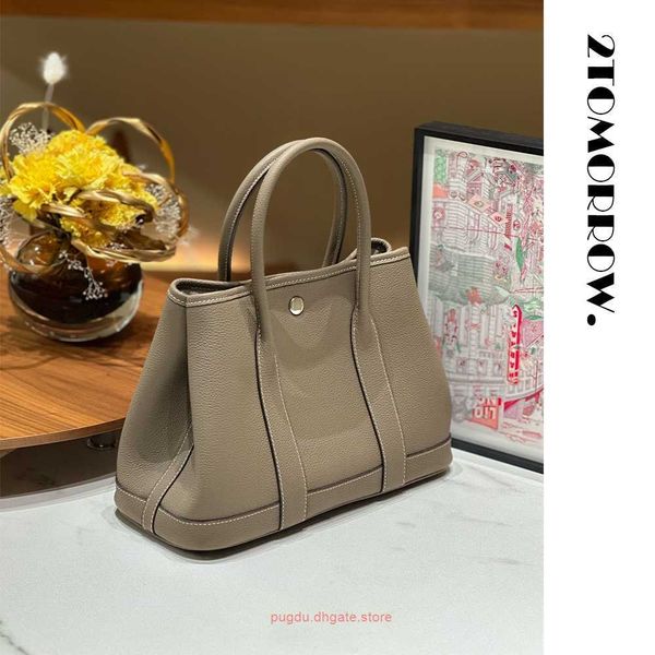 

designer h home tote bags for women online store garden party 30cm original togo calf leather elephant grey bag with real logo