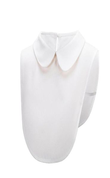 

bow ties sitonjwly women fake collars detachable lapel shirt false collar fashion solid color blouse neckwear clothing acces8968746, Black;gray