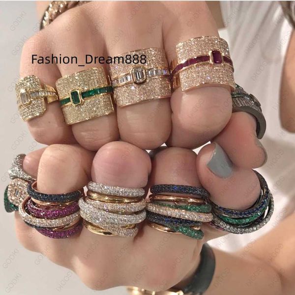 

victoria wieck luxury jewelry 925 sterling silver priincess cut multi z cz diamond gemstones party women wedding stackable ring gift, Slivery;golden