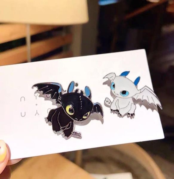 

black and white night evil cartoon creative brooch personality threedimensional cute pin female accessories3901923, Blue