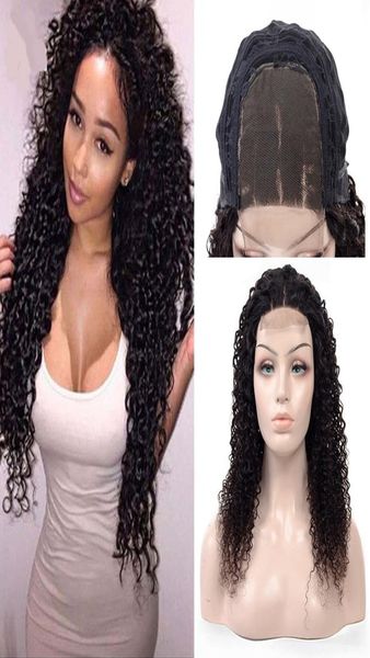 

human hair wigs lace front brazilian kinky curly hair 4x4 closure lace wig remy virgin hair 180 density wigs for black women9399813