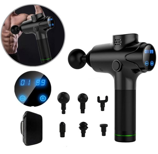 

6part relaxation muscle massage pistol head lcd massage pistol head shock vibration recovery suggestion adapter massage muscle9550901