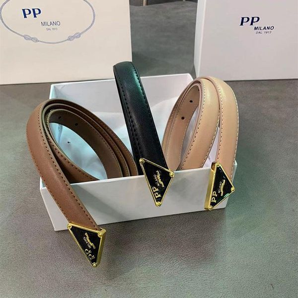 

Woman Belt Luxury Lady Narrow Belts Genuine Leather Classic Brand Smooth Buckle 4 Color Options Width 1.8cm, C2