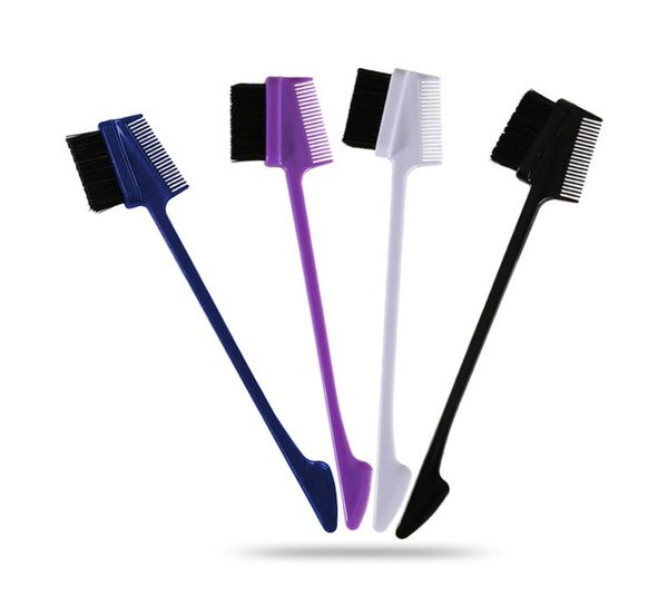 

beauty double sided edge control hair comb hair styling tool hair brush toothbrush style eyebrow brush3284698, Silver