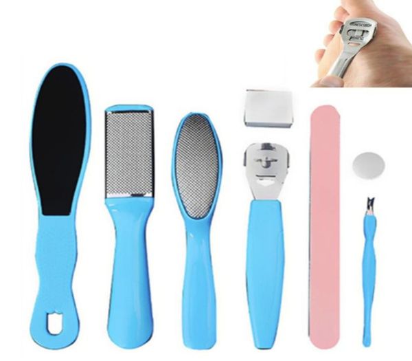 

8pcsset manicure foot care file set dead hard skin callus remover scraper pedicure rasp tools feet care tool kit stainless tool6096104