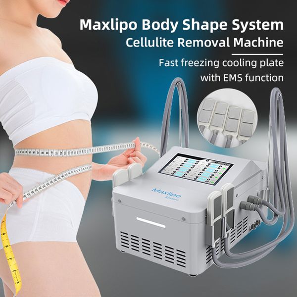 

non-invasive portable cellulite fast ing 4 handles cooling fat removal cryo body slimming rf cryo skin therapy ems machine