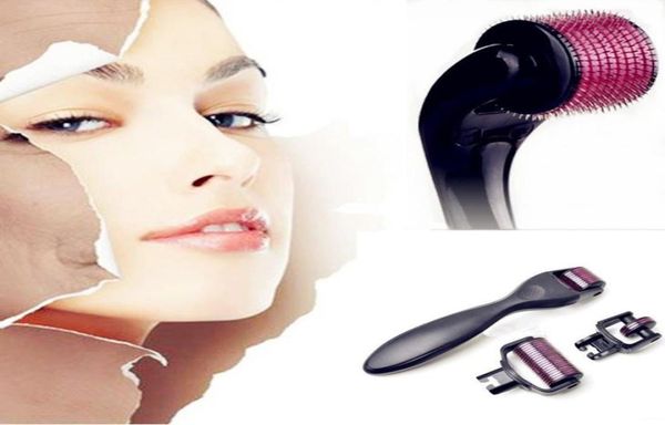 

3 in 1 kit derma roller titanium micro needle roller 180 600 1200 needles skin dermaroller for body and face5560988