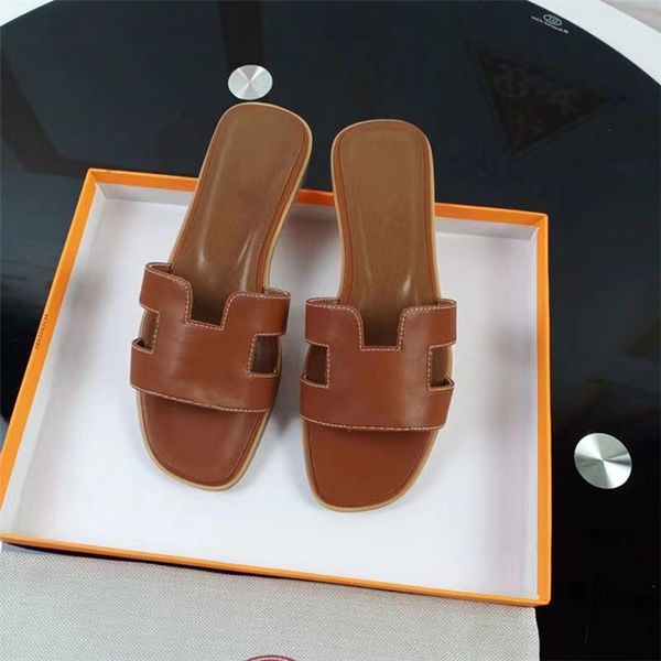 

designer orange slippers luxury sandal womens slides flat flip flops crocodile skin slide ladies beach sandal summer genuine leather slipper, Black