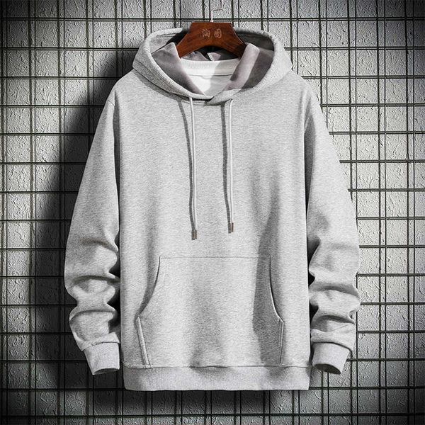 

95 cotton hooded sweater men's 280g regular long sleeve t-shirt printable youth underlay, Black
