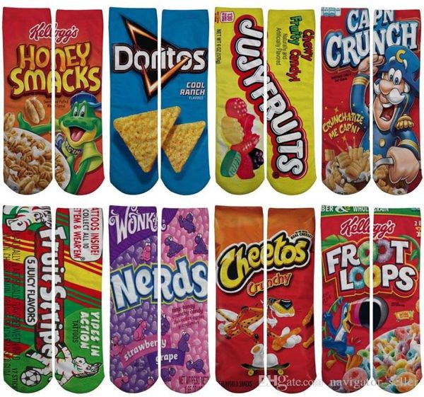 

length 30 cm 3d printed socks cheerleader long socks boys girls socks sports stocking multicolors cartoon one side printin3239894, Black