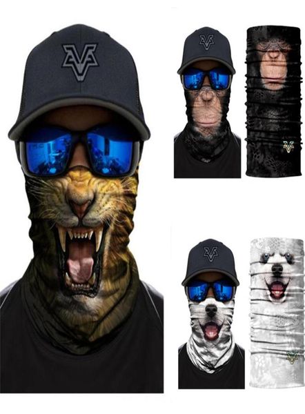

cute animal face scarf men skiing neck warmer 3d wolf dog orangutan sports mask fishing cycling skiing bandanas neck gaiter balacl8075940, Blue;black