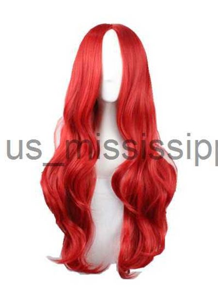 

cosplay wigs curly wigs feishow synthetic heat resistant fiber long red middle part line hair costume cosplay women peruca female hairpiece, Black