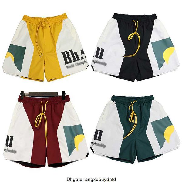 

designer shorts summer fashion beach pants men street wear red blue black purple pants rhude shorts mens short size s-xl, White;black