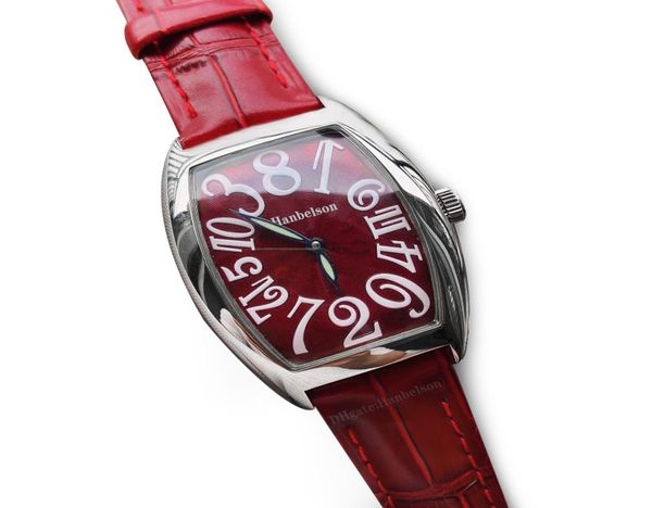 

crazy red leather strap ladies watch automatic mechanical movement jumping hours luminous pin buckle wristwatches2005806, Slivery;golden