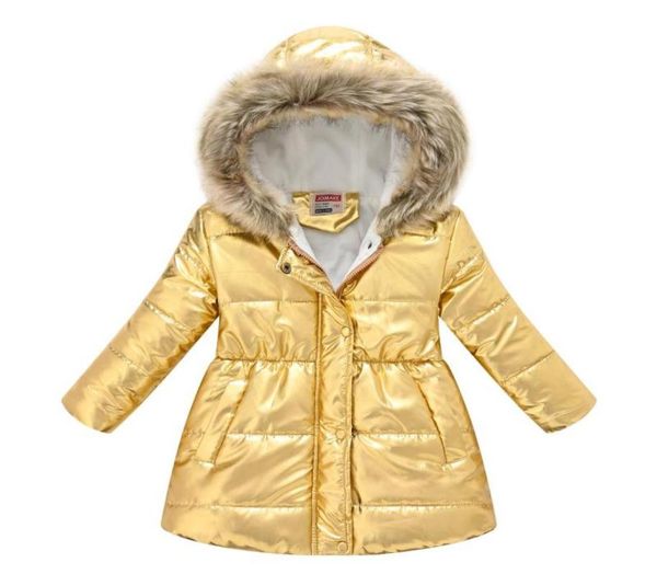 

down coat winter children039s clothing jacket boys and girls jackets solid color shiny sports warm hooded midlength6327126, Blue;gray
