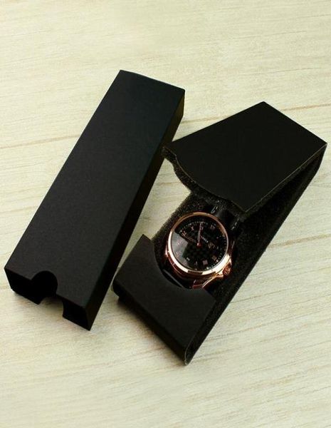 

10pcslot new fashion simple style design folding watch paper boxes lightweight factory outlets forleather watches gift boxes5461087, Black;blue