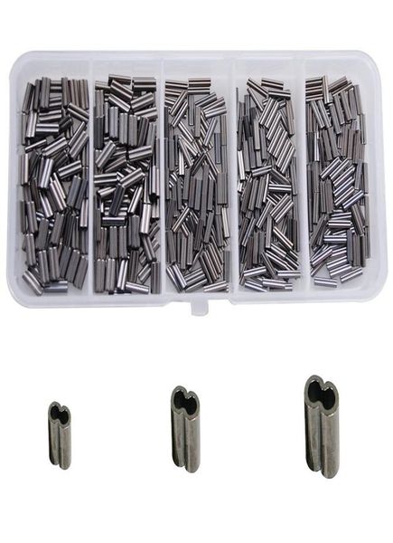 

100pcsbox300pcsbox 100 brass high strength double barrel crimp sleeves copper tube finish connector kit6713251