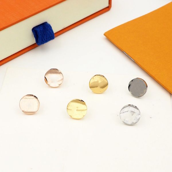 

mixed simple 18k gold plated 925 silver luxury brand designers letters stud geometric famous women round crystal rhinestone pearl earring we, Golden