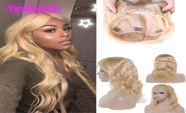 

indian virgin hair lace front wig 1032inch 613 color body wave wigs blonde human hair whole1026084, Black;brown