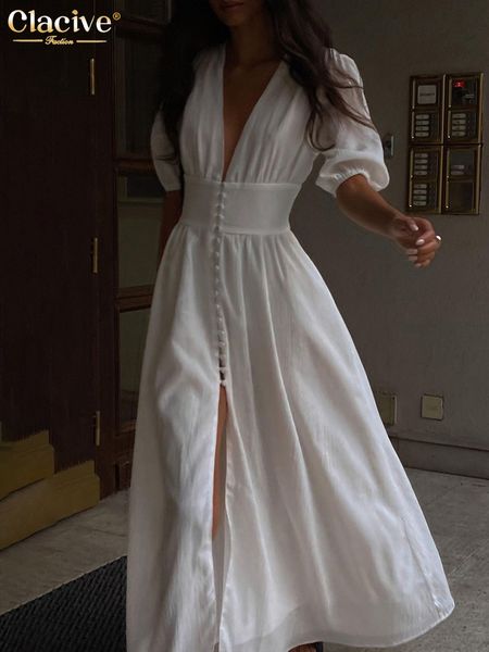 

basic casual dresses clacive white single-breasted women's dress elegant short sleeve v-neck party dresses lady casual slim midi dress, Black;gray
