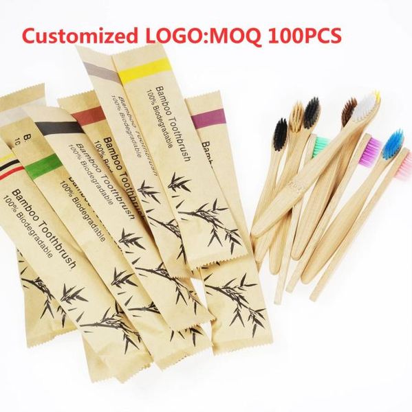 

toothbrush 100pcs children eco friendly bamboo resuable toothbrushes portable child wooden soft tooth brush customized laser engra8901799