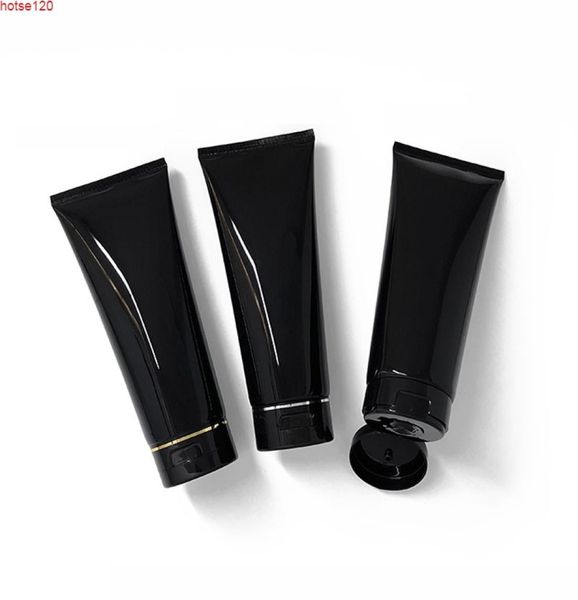 

200ml black glossy cosmetic soft tube travel makeup squeeze subbottling refillable packaging containers lotion hose 30pcslothigh6455249