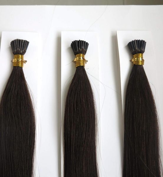 

brazilian hair keratin i tip straight prebonded human hair extensions 20 inch 1gramstrand 9 colors2974463, Black