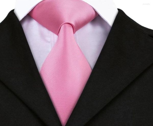

bow ties dn401 deep pink solid single classic silk neckties tie for men formal wedding dating banquet party7317046, Black;gray