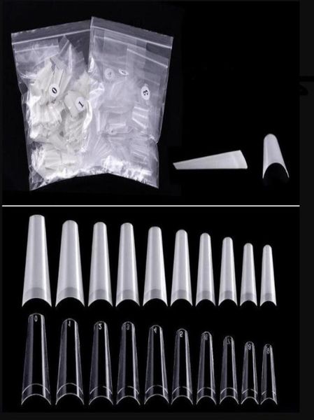 

transparent women 500pcspack artificial nail tip naturalclear color french false acrylic nail art tips gel uv manicure design se6656919, Red;gold