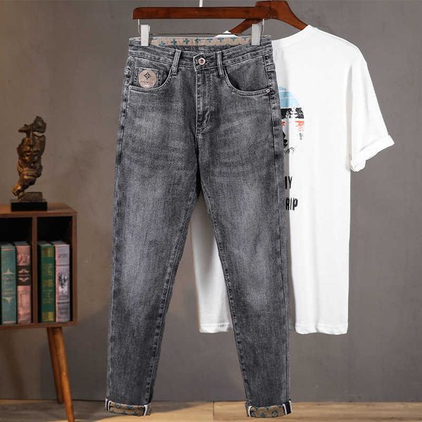 

mens jeans designer trendy brand for spring and autumn new loose straight tube pants casual long, Blue