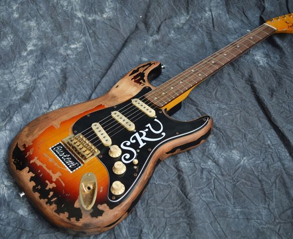 

classic factory aged 6 string electric guitar alder body rosewood fingerboard