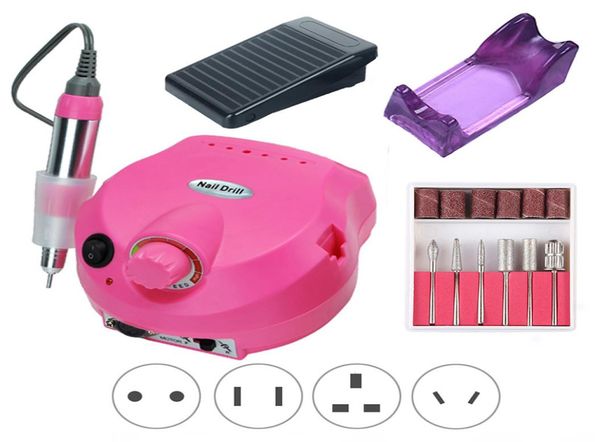 

35000rpm electric nail drill machine manicure kit set pedicure strong power nails polisher salon equipment 202 rose9746541