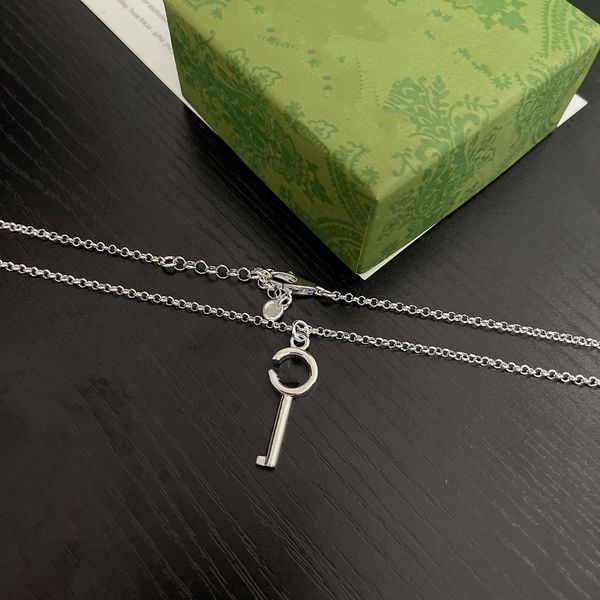 

designer pendant necklaces luxury ggity chains necklaces women fashion jewelry crystal pearl necklace gifts ksj06, Silver