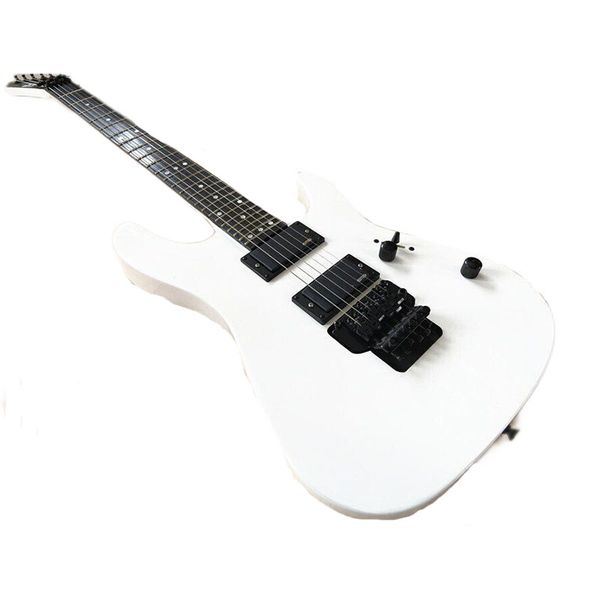 

custom edition white double shake 6 string electric guitar closed active pickup