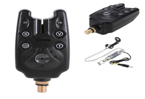 

1pc 2 led adjustable tone volume sensitivity sound alert fishing bite alarm water resistant fishing alarm fishing rod swingers h107647577