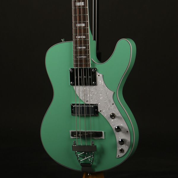 

4 strings electric bass green solid body tl shape rosewood fretboard ship