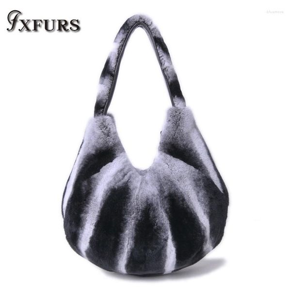 

backpack style women real rex fur handbags single shoulder bags cute fashion girl winter wrist chinchilla
