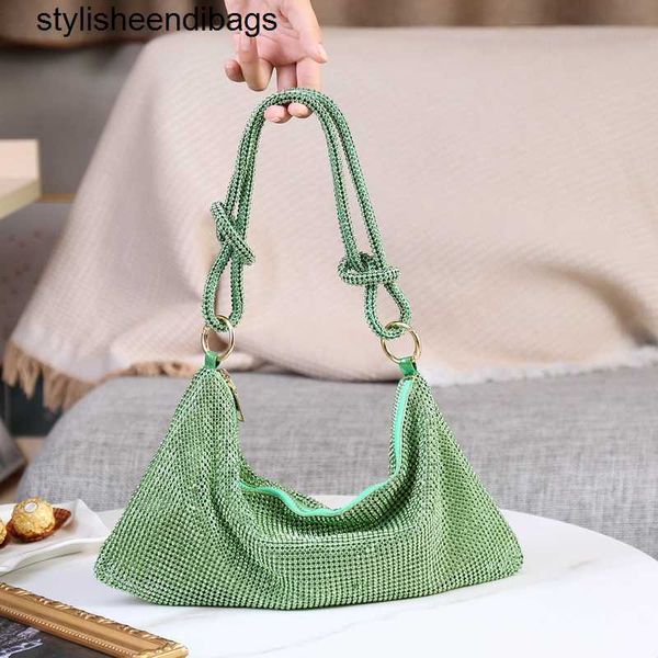 

totes diamonds tassel evening clutch bag women luxury designer chain metal ring handle shiny crystal bucket purse bridal wedding part stylis