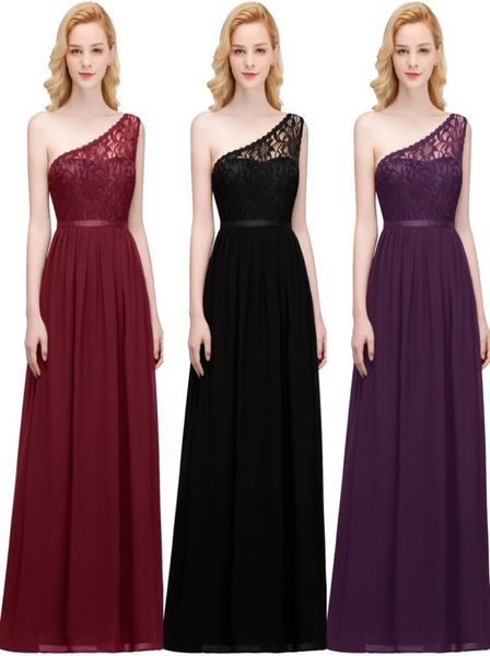 

chiffon one shoulder aline bridesmaid dresses formal prom evening party gown real pictures mother of the bride dress cps8183325781, White;pink