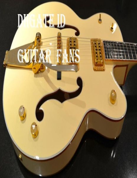 

dream guitar g61361958 steven stills white falcon cream white electric guitar hollow body double f holes bigs tremolo bridge1195193