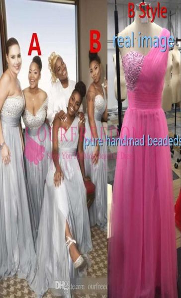 

under 100 bridesmaid dress chiffon african country garden formal wedding party guest maid of honor gown plus size custom made9966141, White;pink