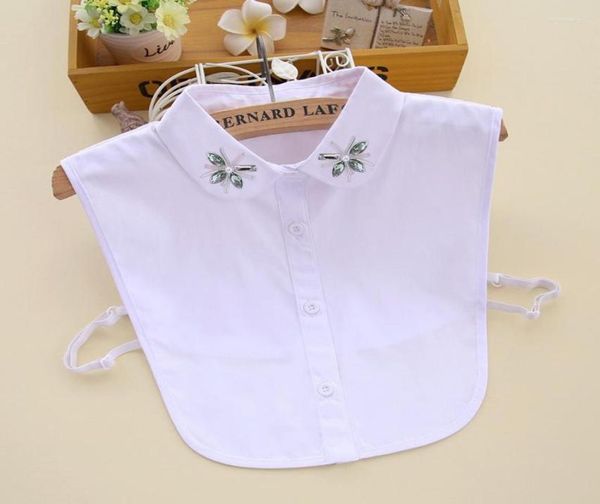 

bow ties elegant fake collar for women white half shirt detachable vintage blouses female removable flase nep kraagie4951486, Black;gray