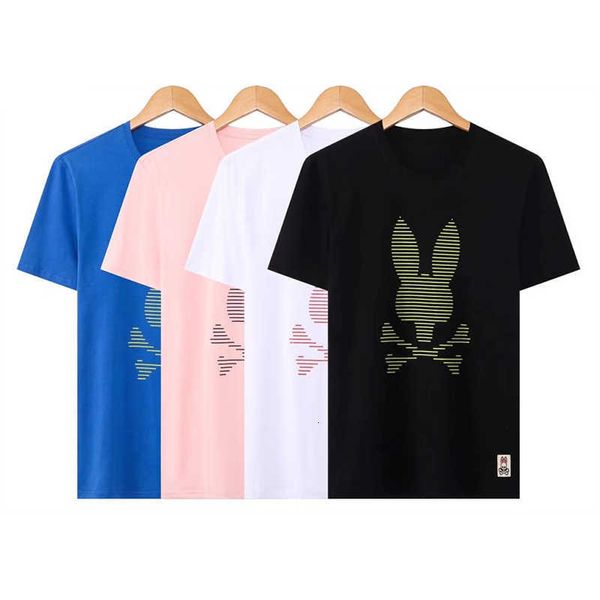 

bunnys psychos shirts t-shirt designer mens luxury brand high-quality knitted tees skull rabbit print clothing sports quick drying t shirt p, White;black