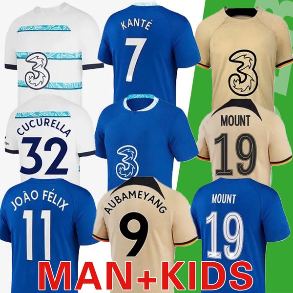 

thailand 23 24 sterling soccer jerseys mount werner havertz jorginho ziyech 2023 2024 pulisic james football shirt kante men kids set kits u, Black;yellow