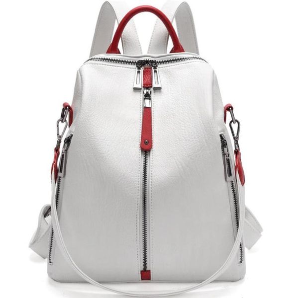 

real leather backpack women fashion white designer backpacks women mini backpack mochila feminina school bags8550638