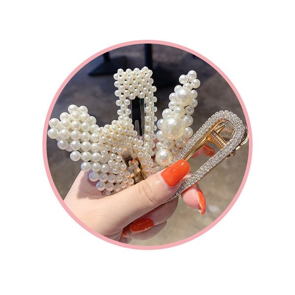 

fashion blogger designer jewelry pearl hairpin vintage hairpin sparkling rhinestone hairpin accessories barrettes hair wholesale fj29, Golden;silver