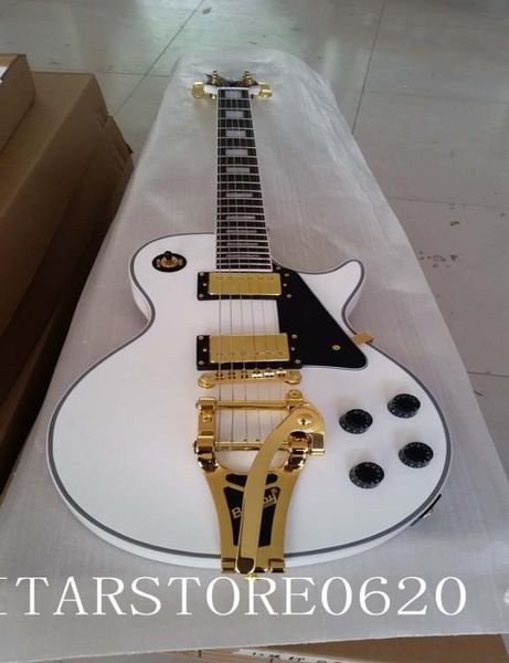 

whole white electric guitar jazz guitar rosewood fingerboard golden accessories 7145438