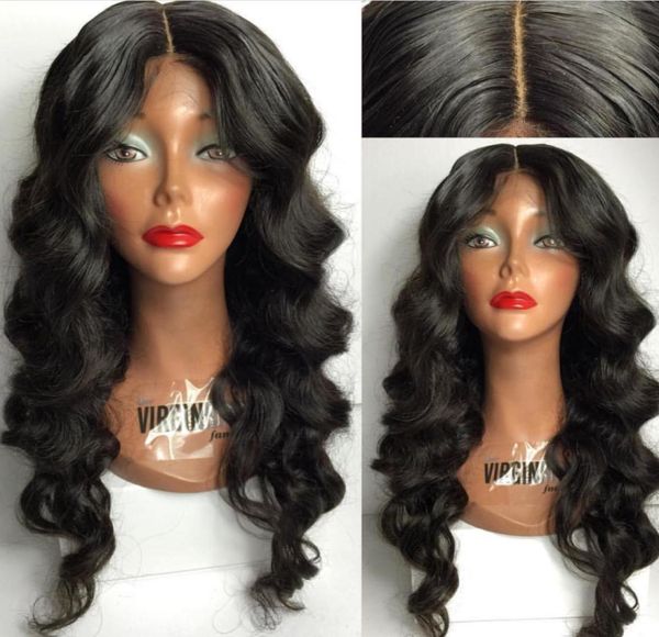 

body wave silk base full lace front human hair wigs with baby hair unprocessed virgin brazilian glueless silk full lace wigs5831495, Black;brown